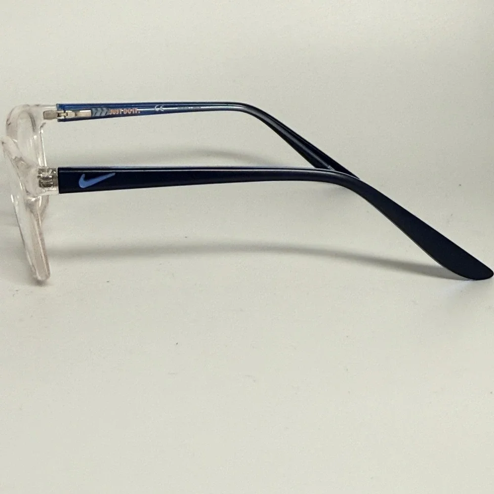 Nike 5027 904 Kids Eyeglasses Clear Blue Square Frames 47-16-130 Just Do It